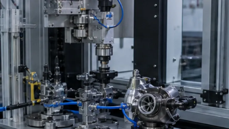 Turbocharger dynamic balance and flow testing on VSR machine